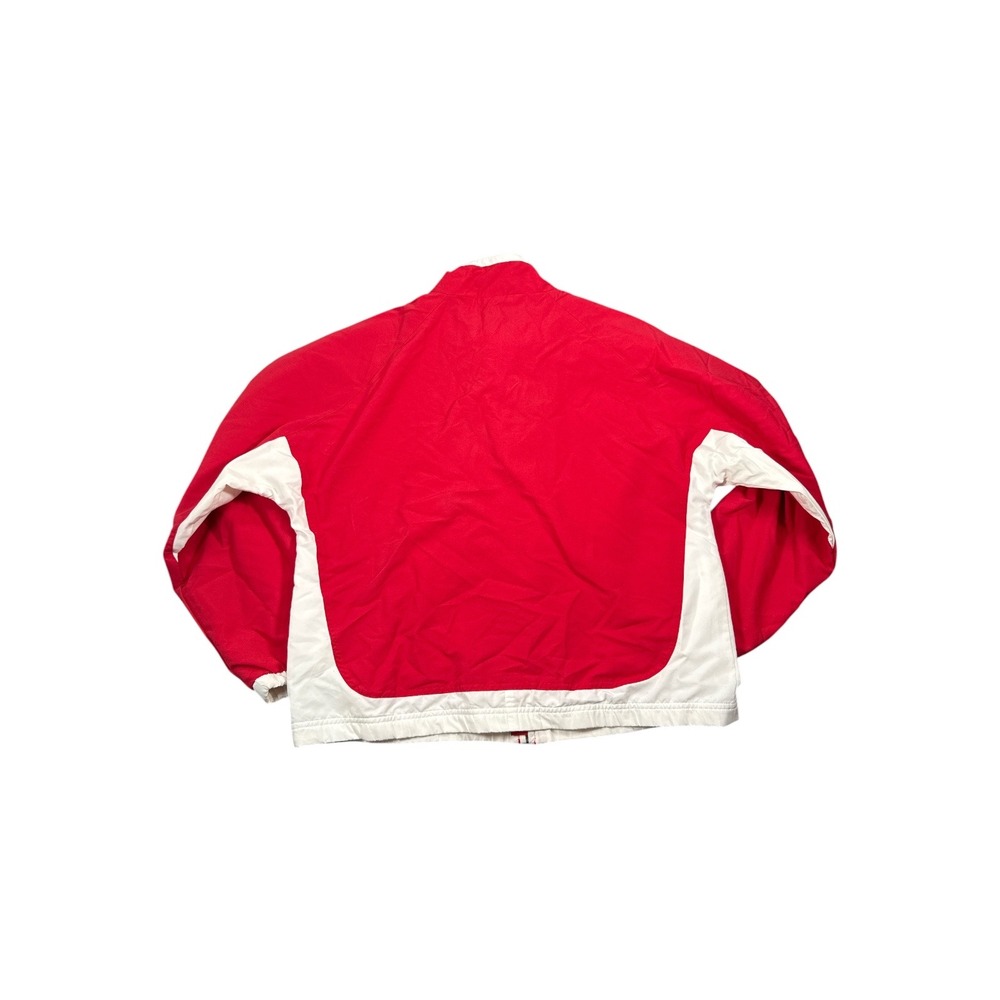 Reebok Classic Vintage Windbreaker Jacket Red White Colorblock Mens Large L - Picture 2 of 5
